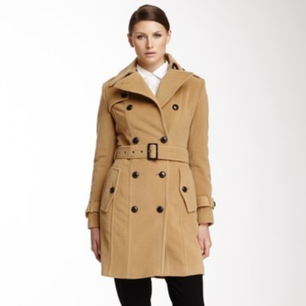 Cole Haan Camel Pea Coat